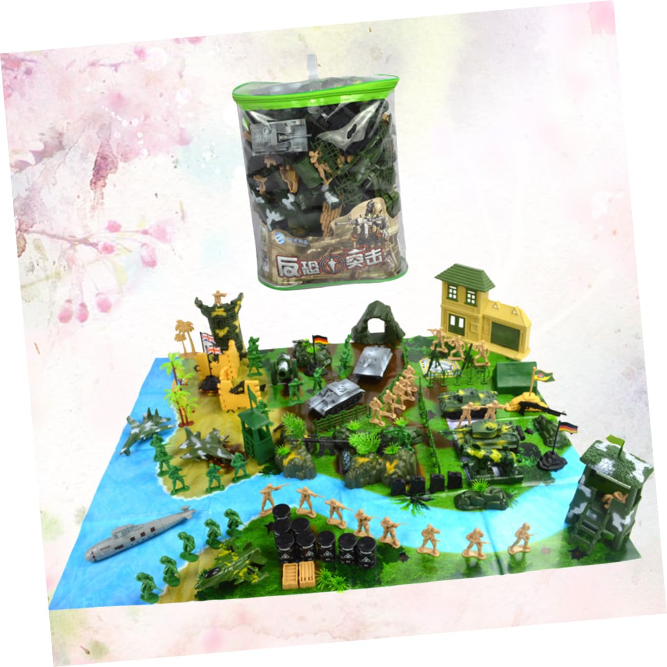 Set Modelli Militari Soldatini 130 Pezzi in Plastica | Design Vivace, Adatto a Tavoli Sabbia, Stile Contemporaneo, Giocattoli Soldato per Scenari di Gioco