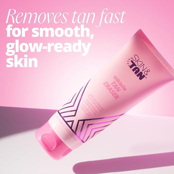 SKIN & TAN Miracle Tan Eraser 200ml - Self Tan Remover & Exfoliating Body Scrub for Smooth Skin Prep - Gentle Fake Tan Removal - Achieve Flawless Results
