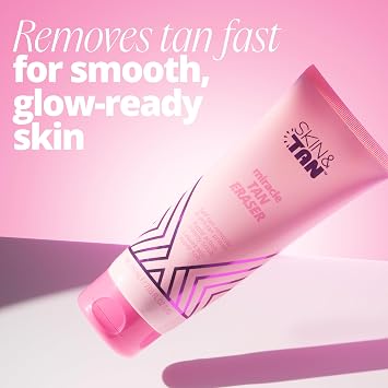 SKIN & TAN Miracle Tan Eraser 200ml - Self Tan Remover & Exfoliating Body Scrub for Smooth Skin Prep - Gentle Fake Tan Removal - Achieve Flawless Results
