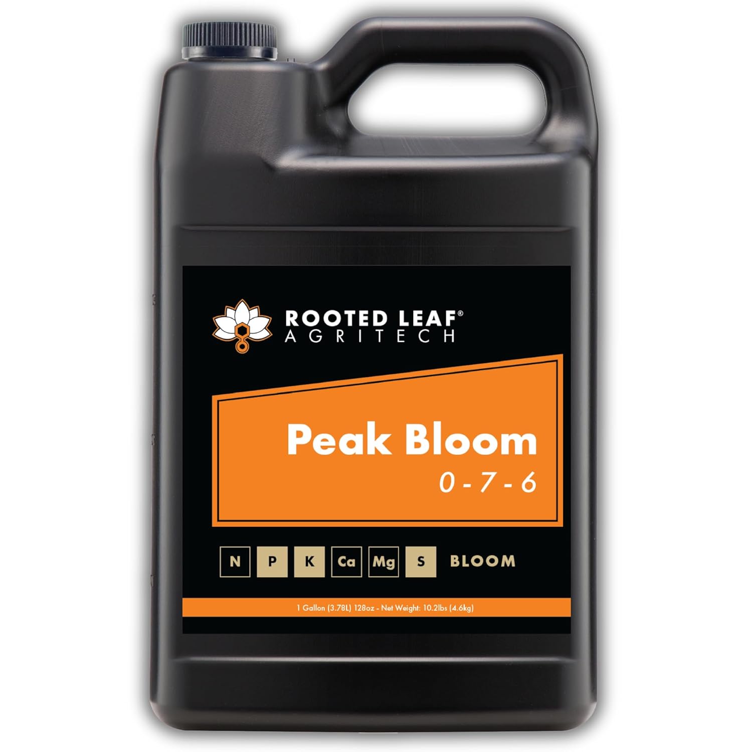 Peak Bloom - Carbon Based Liquid Flower Booster Fertilizer with Phosphorus and Potassium. Nutrition to Help Budding Plants Thrive, Nutrients for Flowering Plant - 1 Gallon