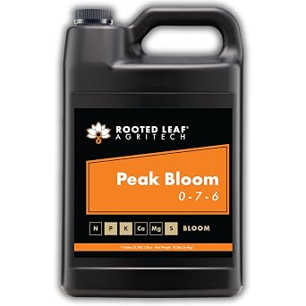 Peak Bloom - Carbon Based Liquid Flower Booster Fertilizer with Phosphorus and Potassium. Nutrition to Help Budding Plants Thrive, Nutrients for Flowering Plant - 1 Gallon