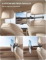 Vista 3 de Lamicall Soporte para reposacabezas de tableta para coche - [Brazo extensible 3 en 1] Soporte ajustable para tableta en el coche para asiento