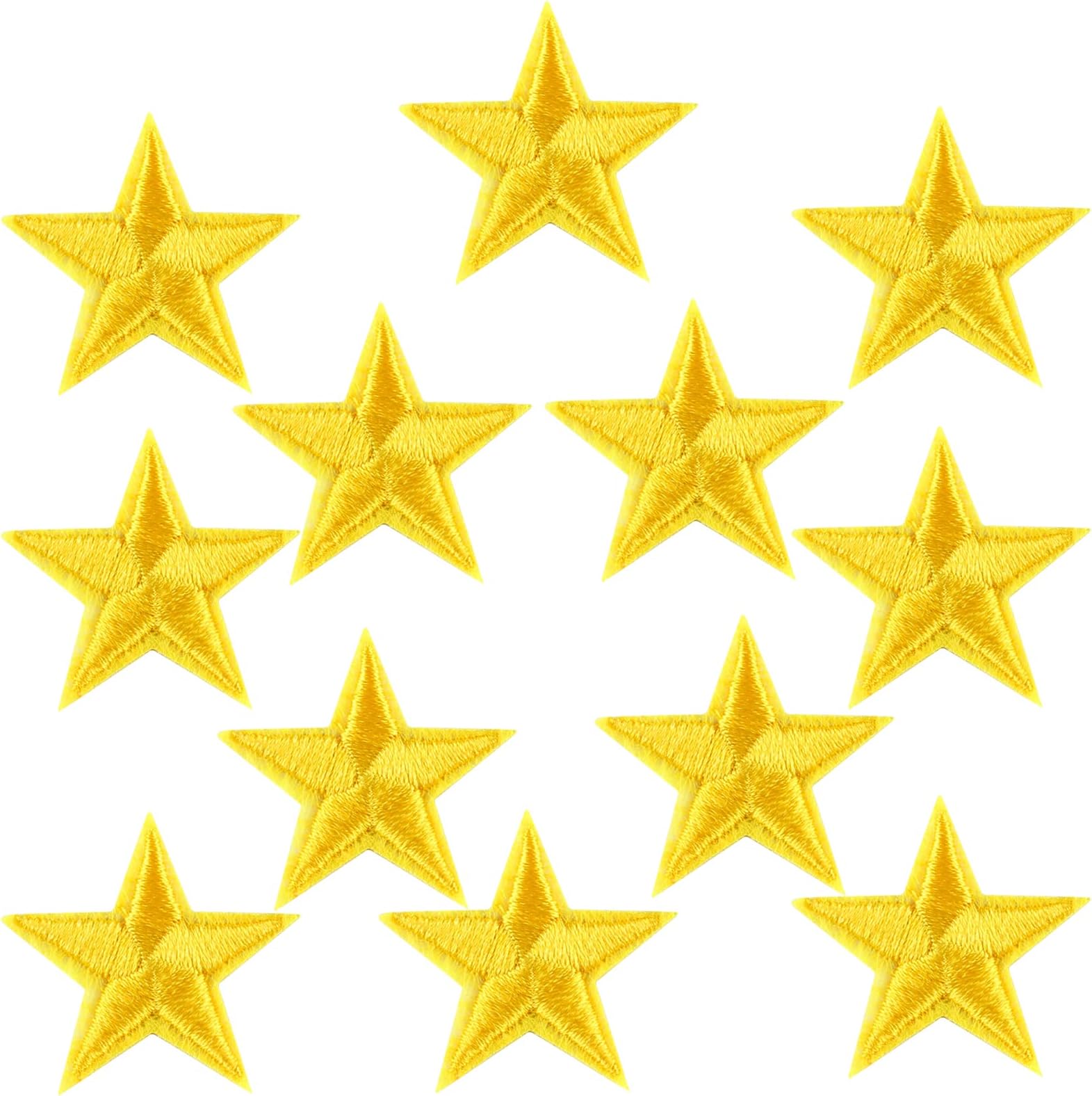 Tyqour 24 Stück Stern Aufbügelbilder - Strass Sterne In Gold & Silber Für T-Shirts & Jeans