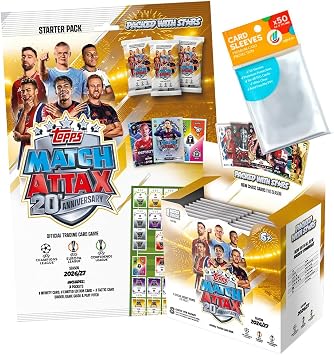 Bundle with UCC Match Attax Champions League 2026/27 Trading Cards - 1 Starter + 1 Display 36 Boosters + Exclusive Collect-it Cases