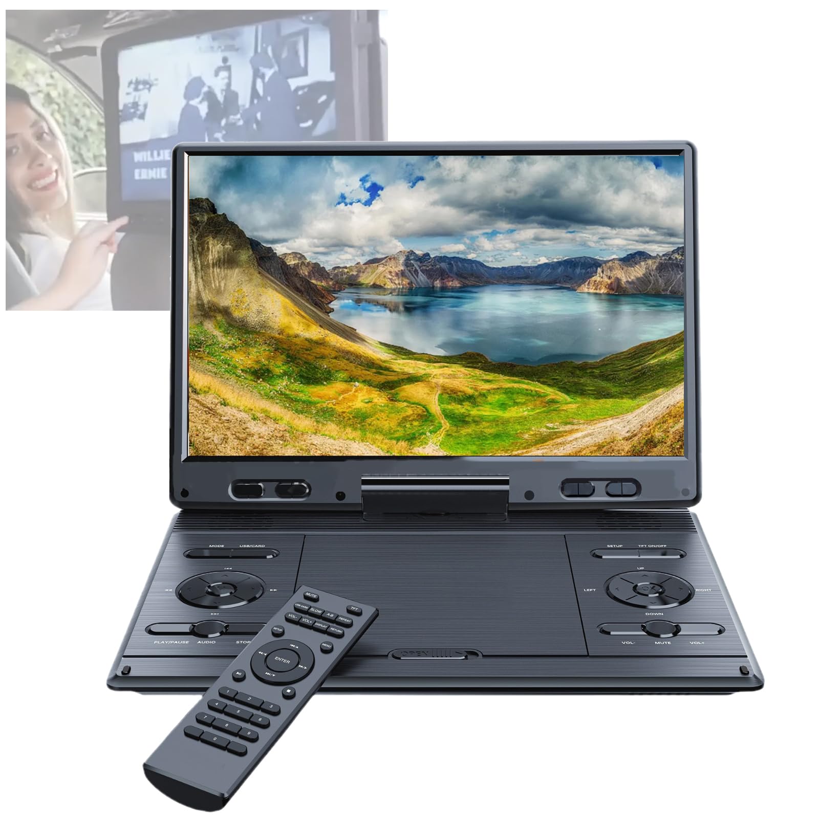 Lecteur DVD voiture portable résout l'ennui des enfants en voyage grâce à son grand écran HD