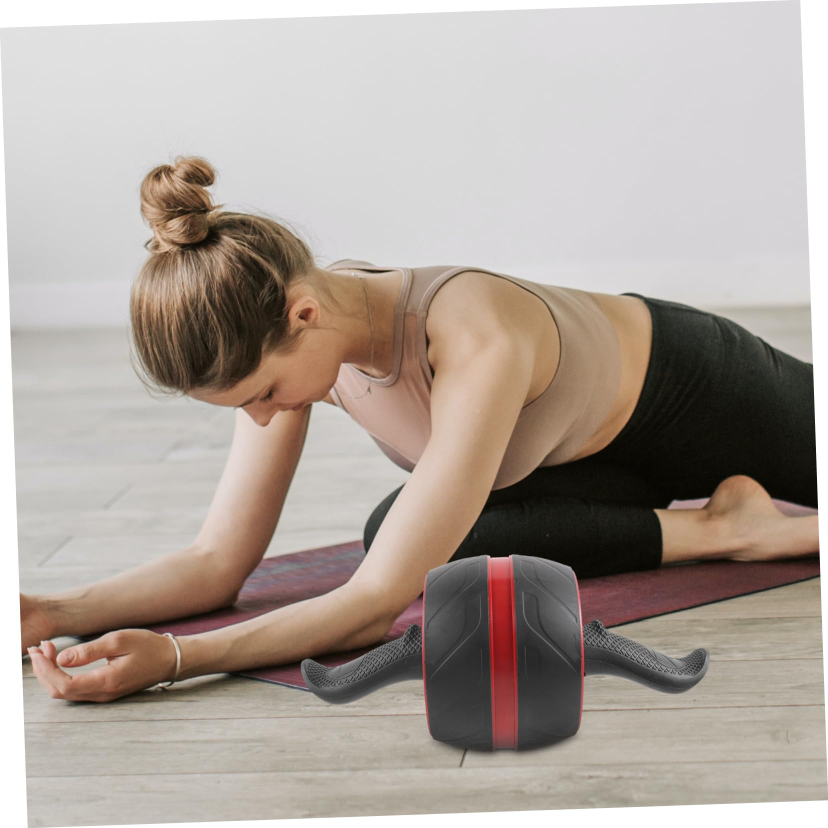 UKCOCO Rueda De Abdominales Equipo Amperio Gimnasia Ruedas Hogar Ejercicio Espuma Saludable Rueda De Rodillo Abdominal Máquina De Rodillos Abdominales Púrpura Abs