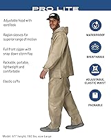 Vista 2 de FROGG TOGGS Traje de lluvia Pro Lite para hombre, impermeable, transpirable, protección confiable contra la intemperie húmeda