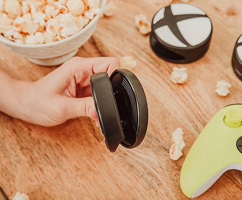 Vista 4 de Xbox Juego de 4 clips de chip resistentes con logotipo, abrazaderas de bolsa de plástico para aperitivos y almacenamiento de alimentos con agarre