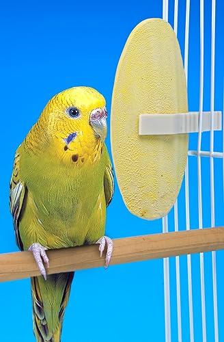 Vista 10 de Penn-Plax Bird-Life 2 en 1 E-Cuttlebone & Mineral Block - Sabor a plátano y bayas - Ideal para todas las aves - Paquete de 2