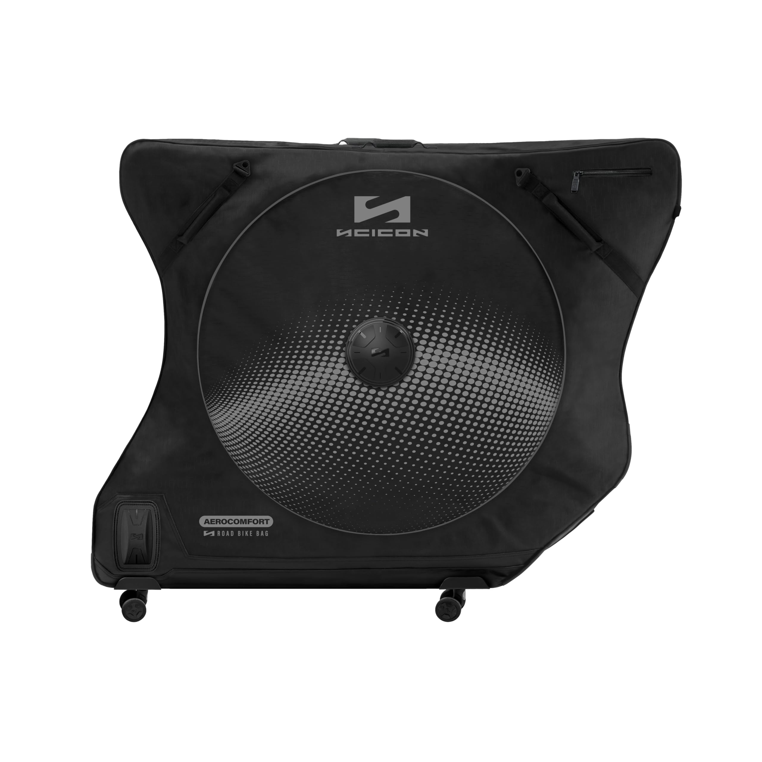 SCICON Borsa Porta Bici da Corsa Aerocomfort 3.1, Area manubrio espadibile, 9.5 Kg, Nero