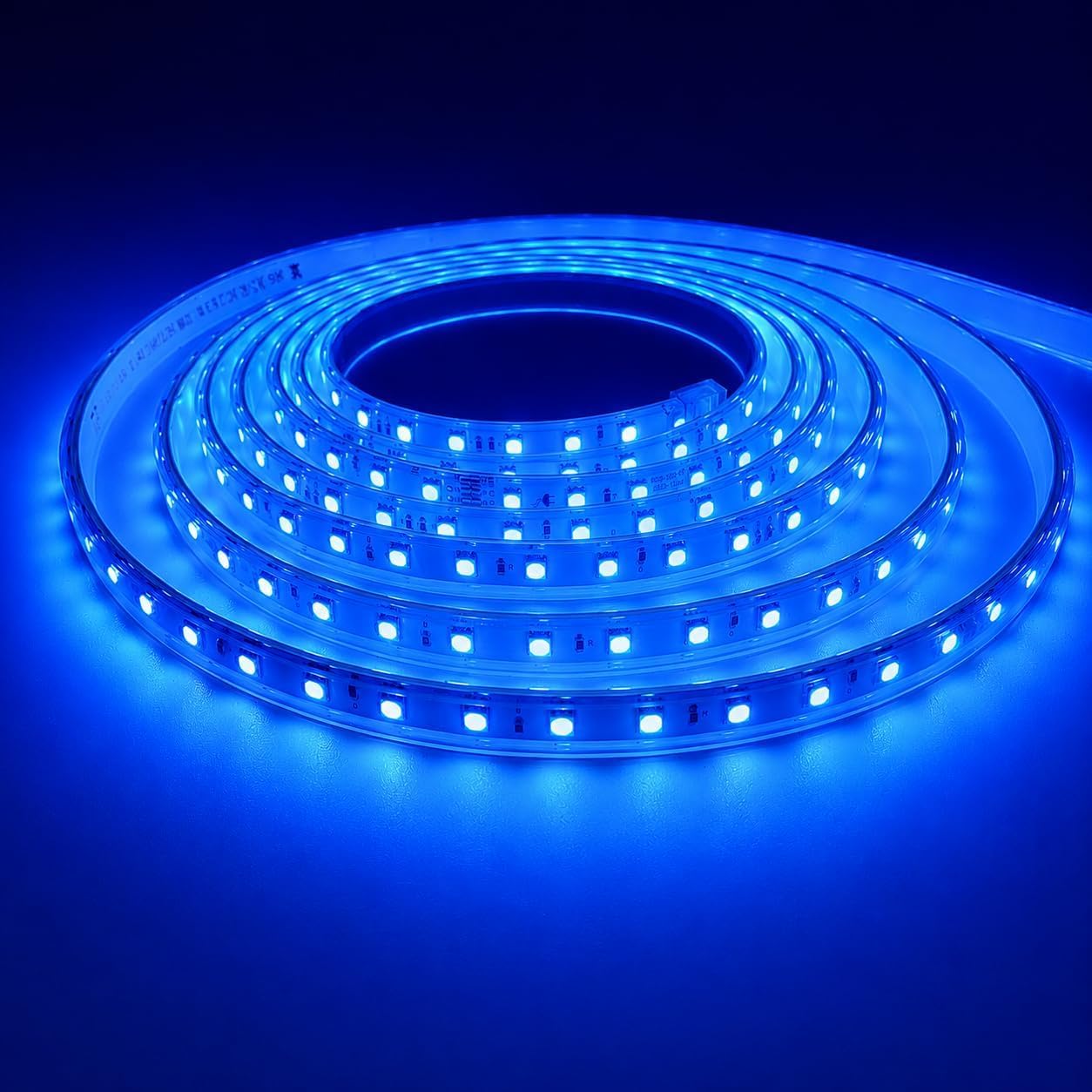 ONSSI Tiras LED 220V RGB Multicolor 15M, IP65, SMD5050, 60 LED/m, con Controlador Bluetooth, Control por APP y Mando a Distancia