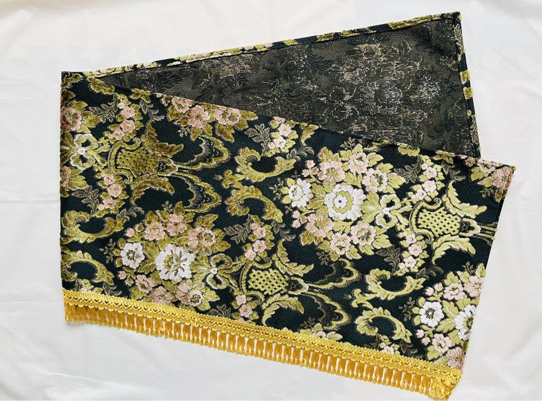 エ*︎様 金華山　花籠グリーン縦ガラ　ダッシュマット トラック 雅 トラック用品 雅 金華山 花籠 はなかご ダッシュマット 軽