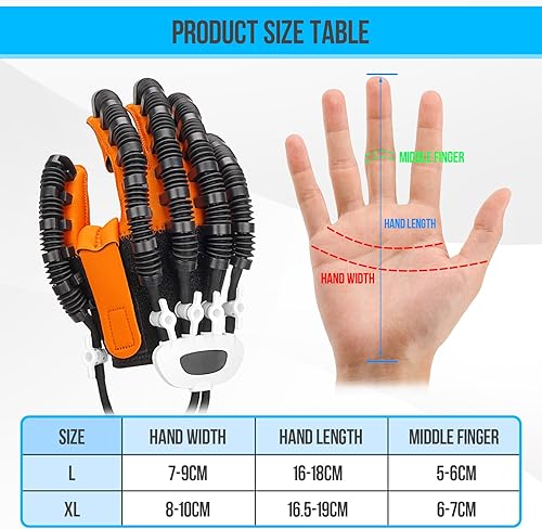 Miniatura 7 de Guantes robot de rehabilitación, dispositivo de entrenamiento de pacientes con disfunción de la mano, hemiplejia cerebral, ejercitador de dedos,
