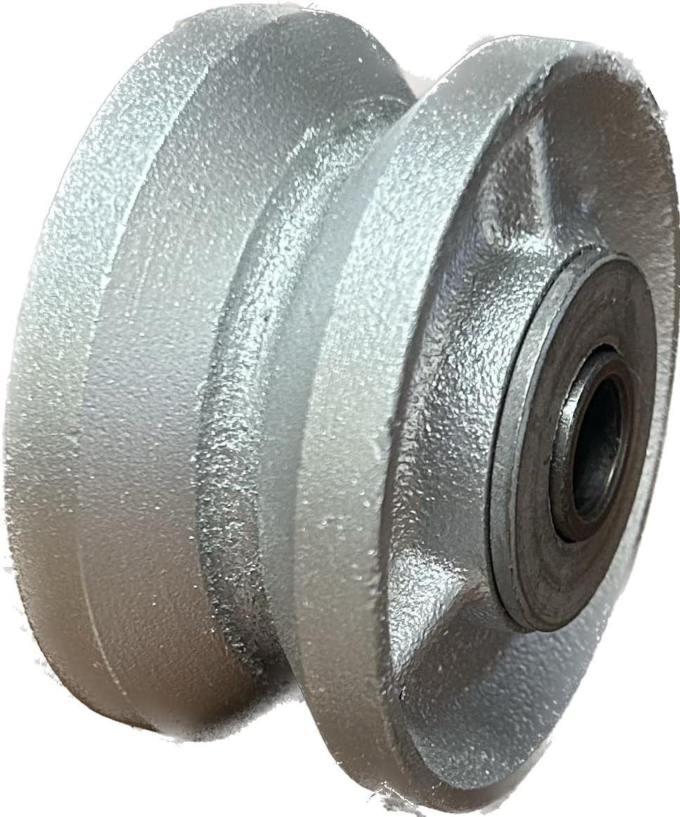 3 x 1-1/2 V-Groove Iron Steel Caster Wheel 375 lbs each