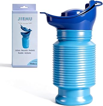 Topcloud Shrinkable Urinal, 750ml Male Female Portable Mobile Toilet Potty Pee Urine Bottle, Reusable Emergency Urinal for Camping Car Travel Traffic Jam and Queuing