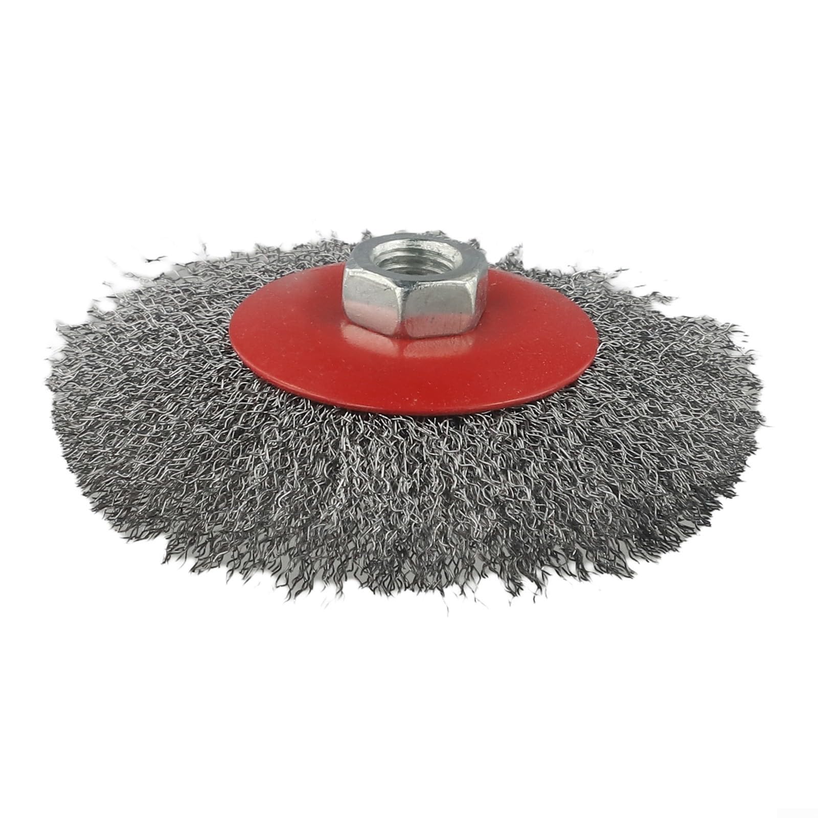Cepillo de alambre giratorio rueda biselada 115mm con para rosca M14 para amoladora angular Eficaz para limpieza de metales y piedra