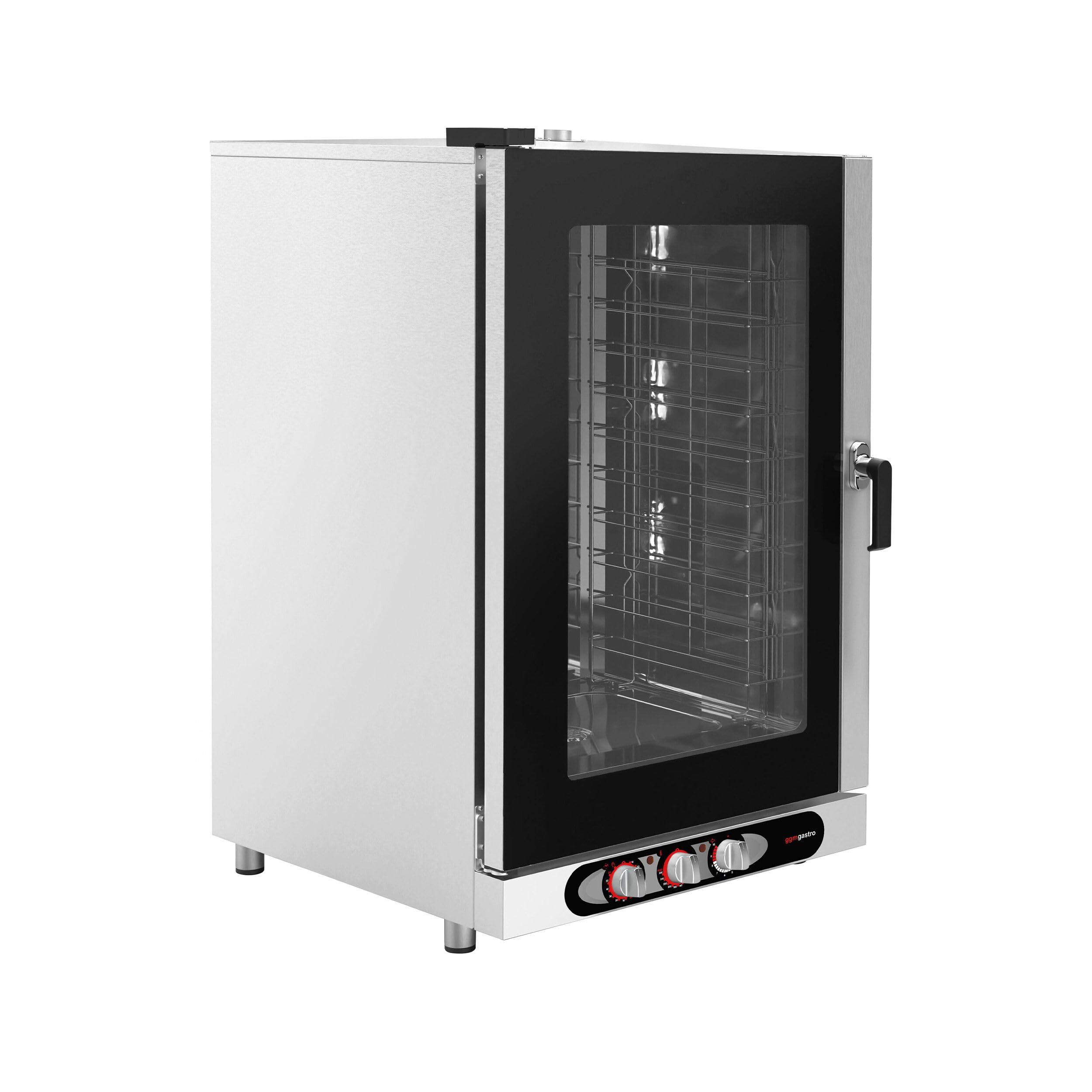 GGM Gastro Kombidämpfer 10x GN 1/1 manuell | robuste Edelstahlbauweise, vielseitige Speisenzubereitung, einfache Reinigung durch abgerundete Ecken, hohe Effizienz