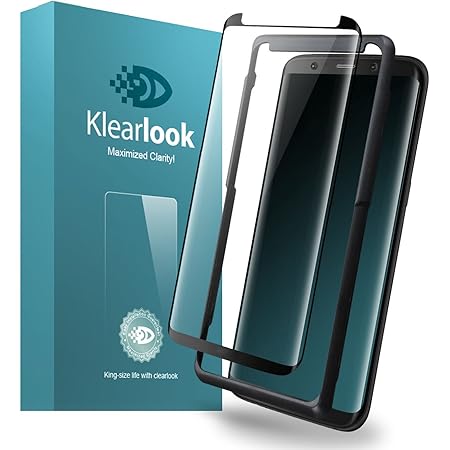 Amazon Klearlook Galaxy S8 Plus用強化ガラスフィルム 改善版 貼付け易い道具付 ケースに干渉せず タッチ感度良好 高透過率 ガラス液晶面１枚 背面１枚 ガイドツール スクリーンプロテクター 通販