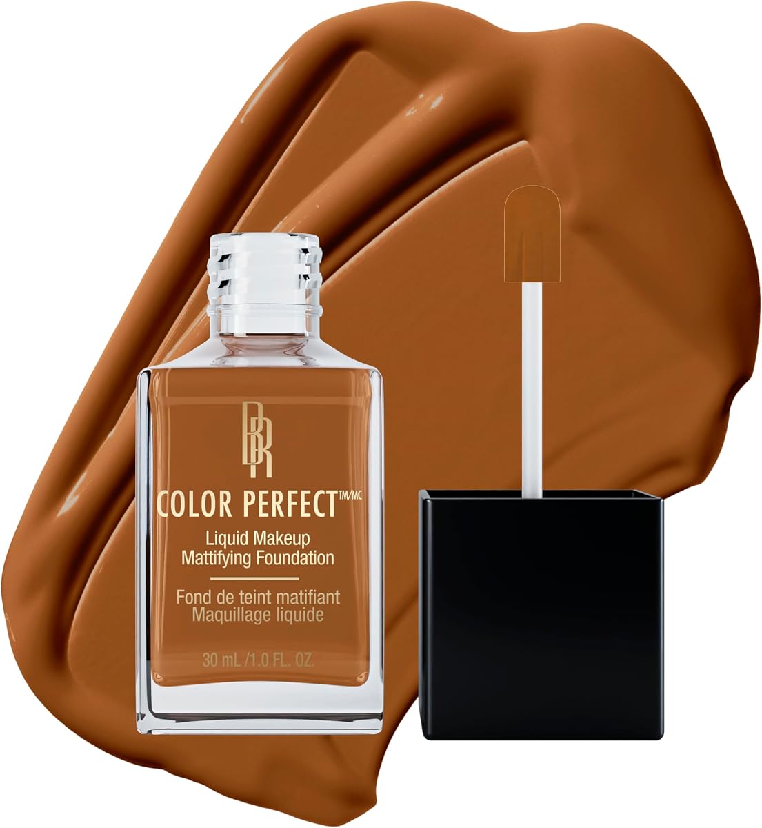 Black Radiance Color Perfect Liquid Full Coverage Foundation Makeup, Toffee, 1 Ounce