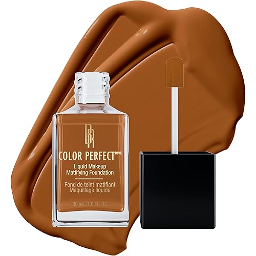 Black Radiance Color Perfect Liquid Full Coverage Foundation Makeup, Toffee, 1 Ounce