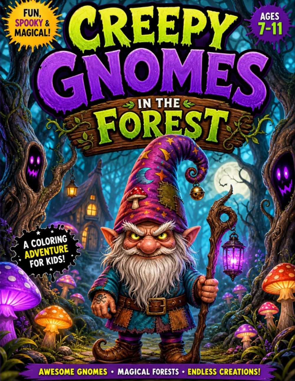 Creepy Gnomes Coloring Book (Best Halloween Coloring Books For Kids!)