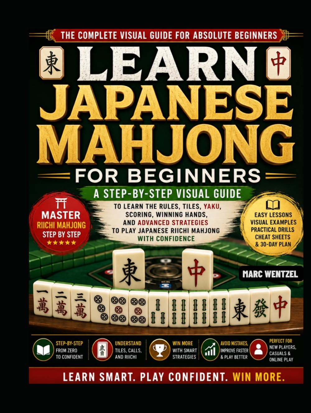 Learn Japanese Mahjong For Beginners: A Step-By-Step Visual Guide To Learning The Rules, Tiles, Yaku, Scoring, Winning Hands, And Advanced Strategies To Play Japanese Riichi Mahjong With Confidence