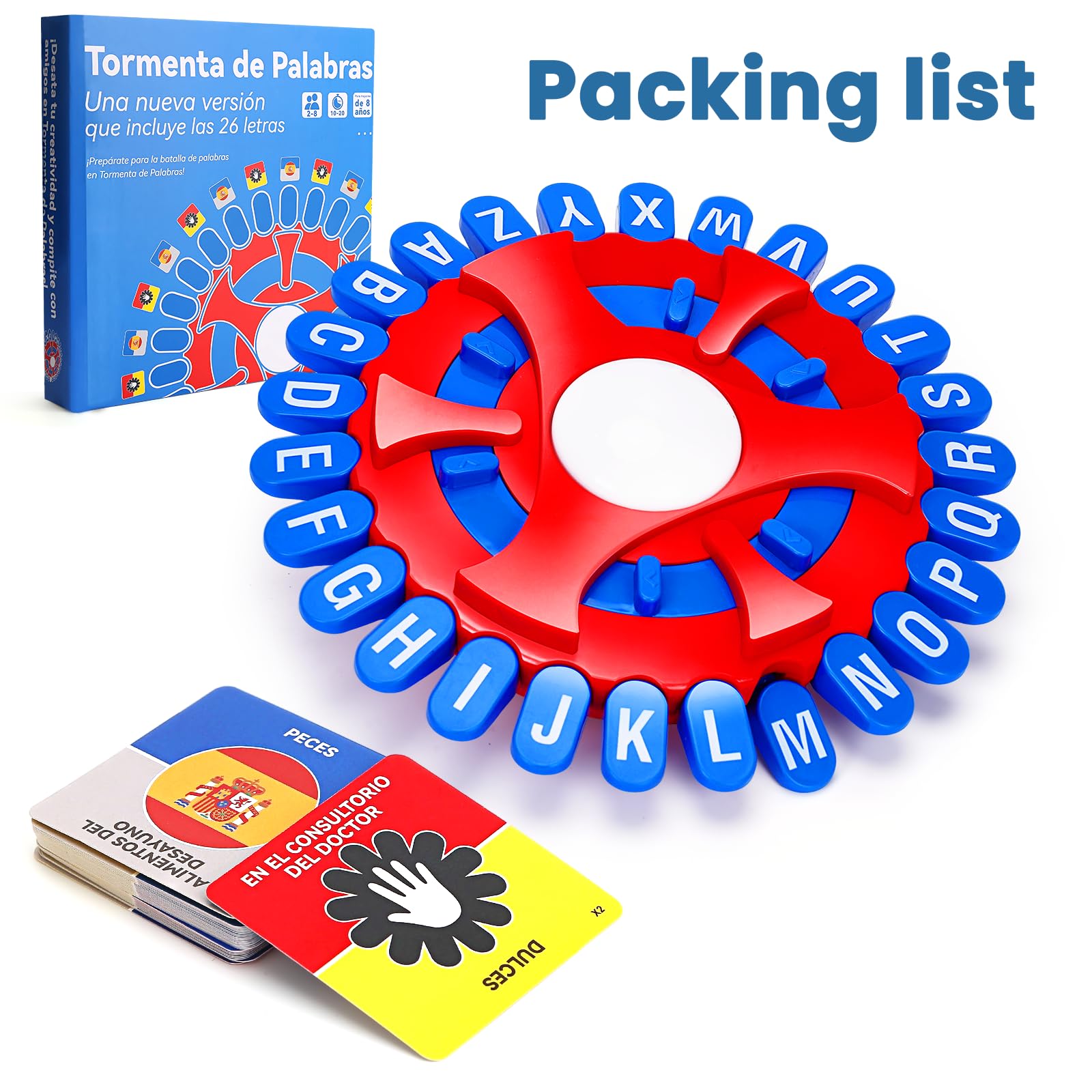YILCER WORDSTORM Basta Juego De Mesa Español Think A Words Juego De Mesa Basta Juego De Mesa Basta En Español Juego Educativo Familiar para Reuniones y Fiestas