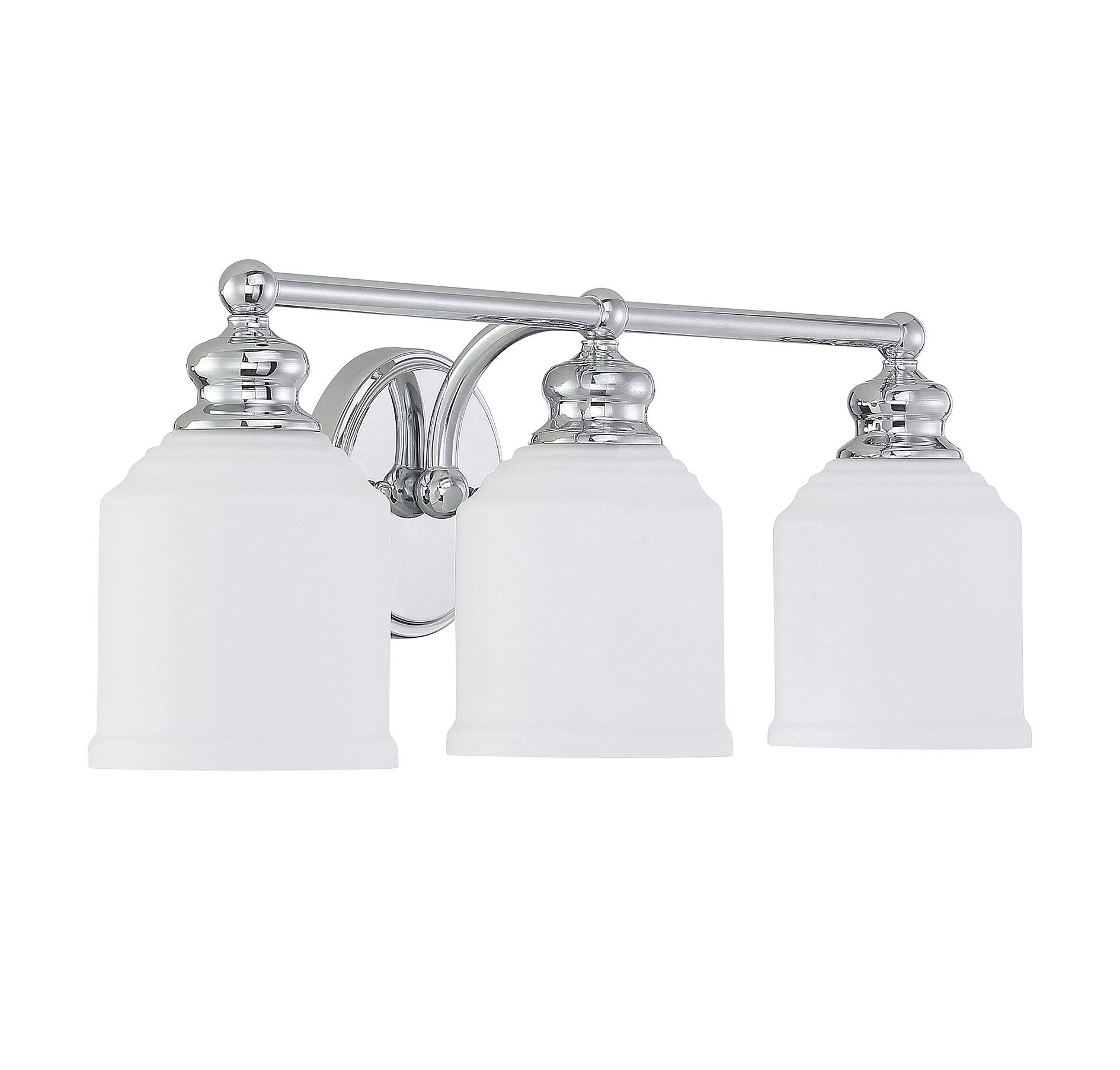 Savoy House 8-6836-3-11, Melrose 3-Light Bath Bar, Polished Chrome