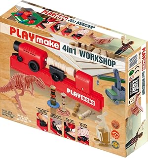 Sponsored Ad - PLAYmake 4-in-1 Woodworking Craft Tool | Includes 4 Functions Including Threadsaw, Lathe, Safe Design, Educational Toy, STEM Education, Drilling Machine, Sander, DIY, Carpenter, Tabletop Lathe, Electric Tool