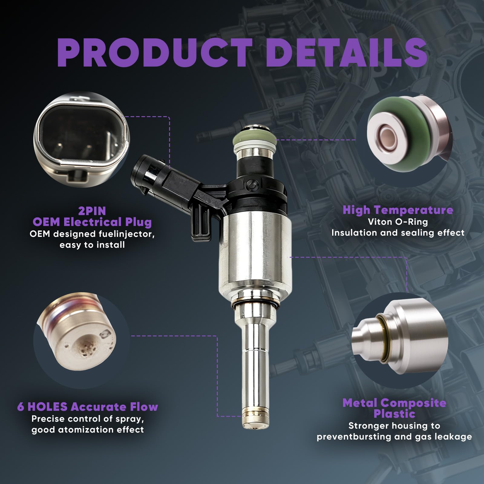 Amazon.com: Sprwinautummer 06H906036P 4Pcs Upgrade Fuel Injector