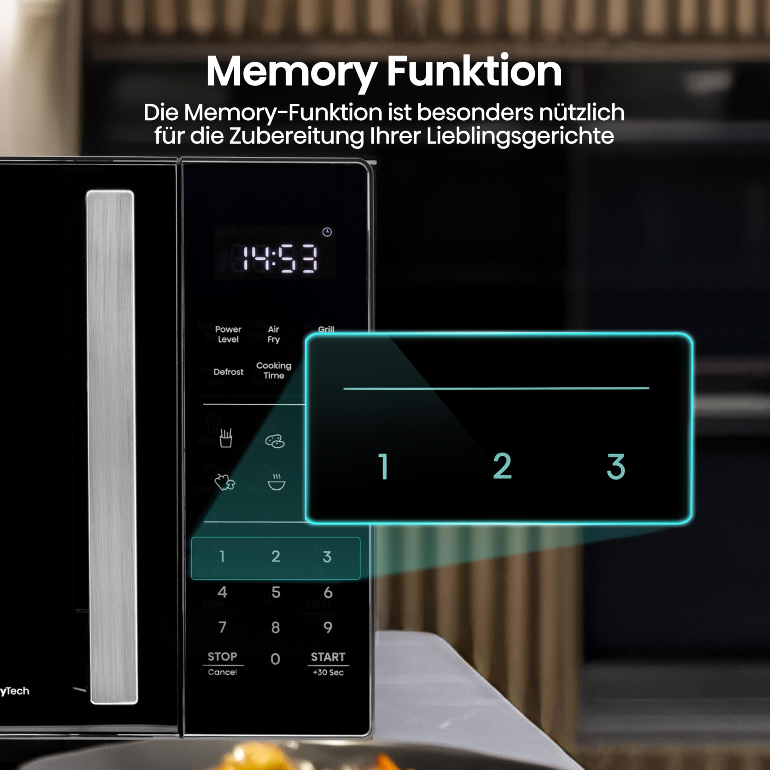 Hisense H23MOBS5HC Mikrowelle 23L 900W AirFry 4 in 1 Schwarz
