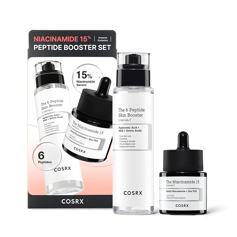 COSRX Niacinamide 15%, Peptide Booster Serum Set, Pore Care & Hydration