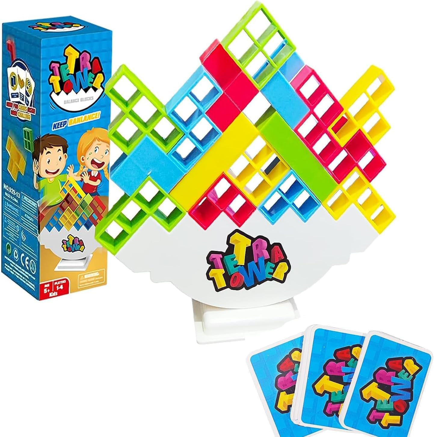 32Pcs Tetra Tower Balance Game Tetra Tower Stacking Game for 3-8 Toddler Tetra Tower Balance Building Toy for 3-8 Year Old Boys Girls Balancing Stacking Toy Montessori Toy Gift for Boys Girls Toddler