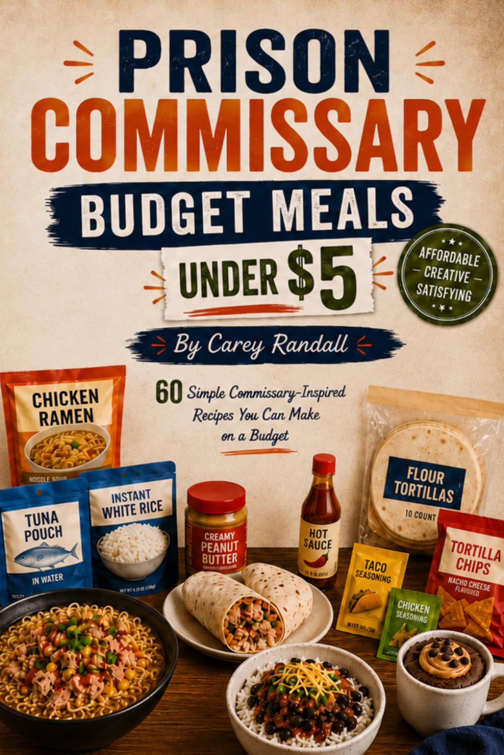 Prison Commissary Budget Meals Under $5: 60 Simple Commissary-Inspired Recipes You Can Make on a Budget (Prison Cookbook)