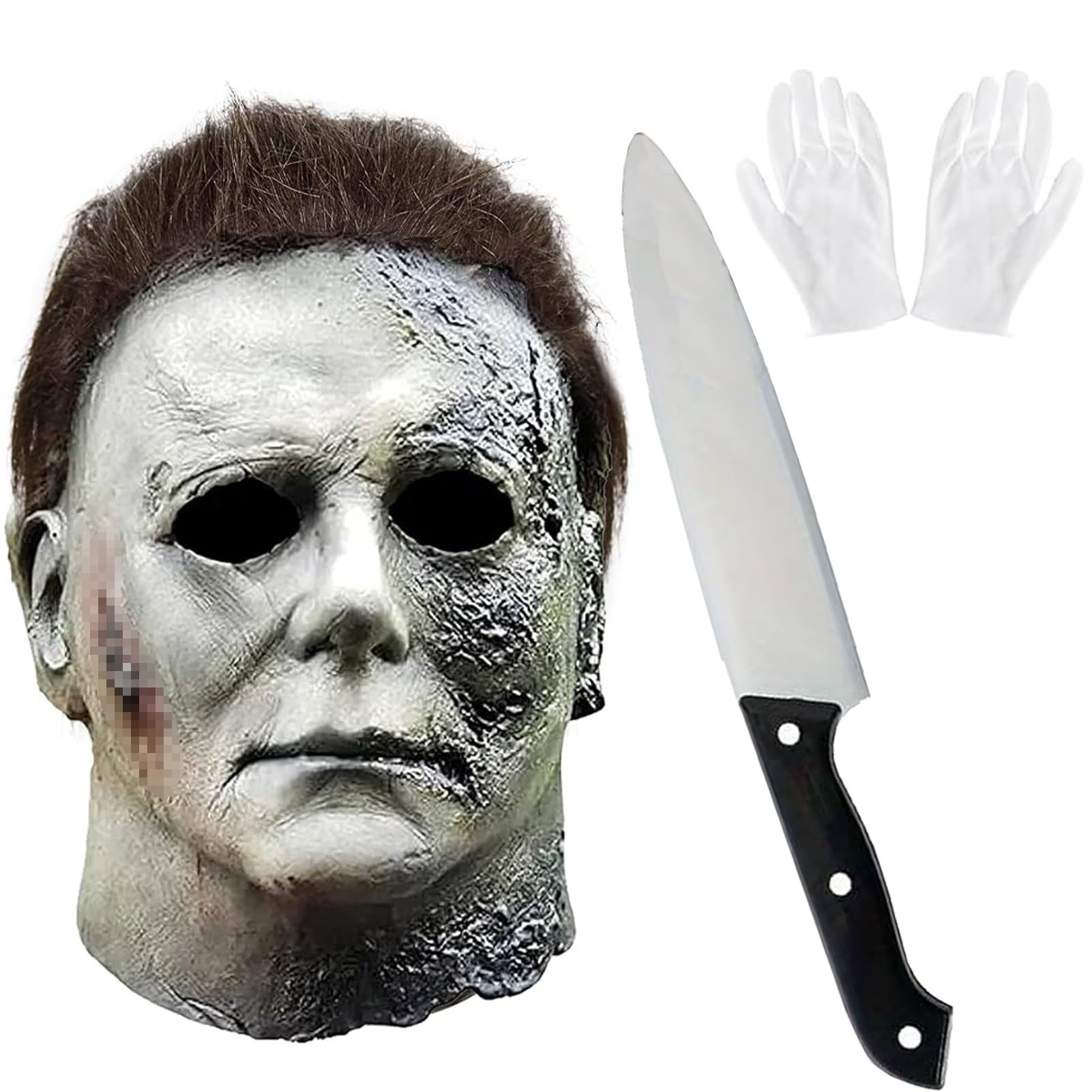 MUVZKQIAN Michael Myers Mask Halloween Scary Horror Costume Latex Mask