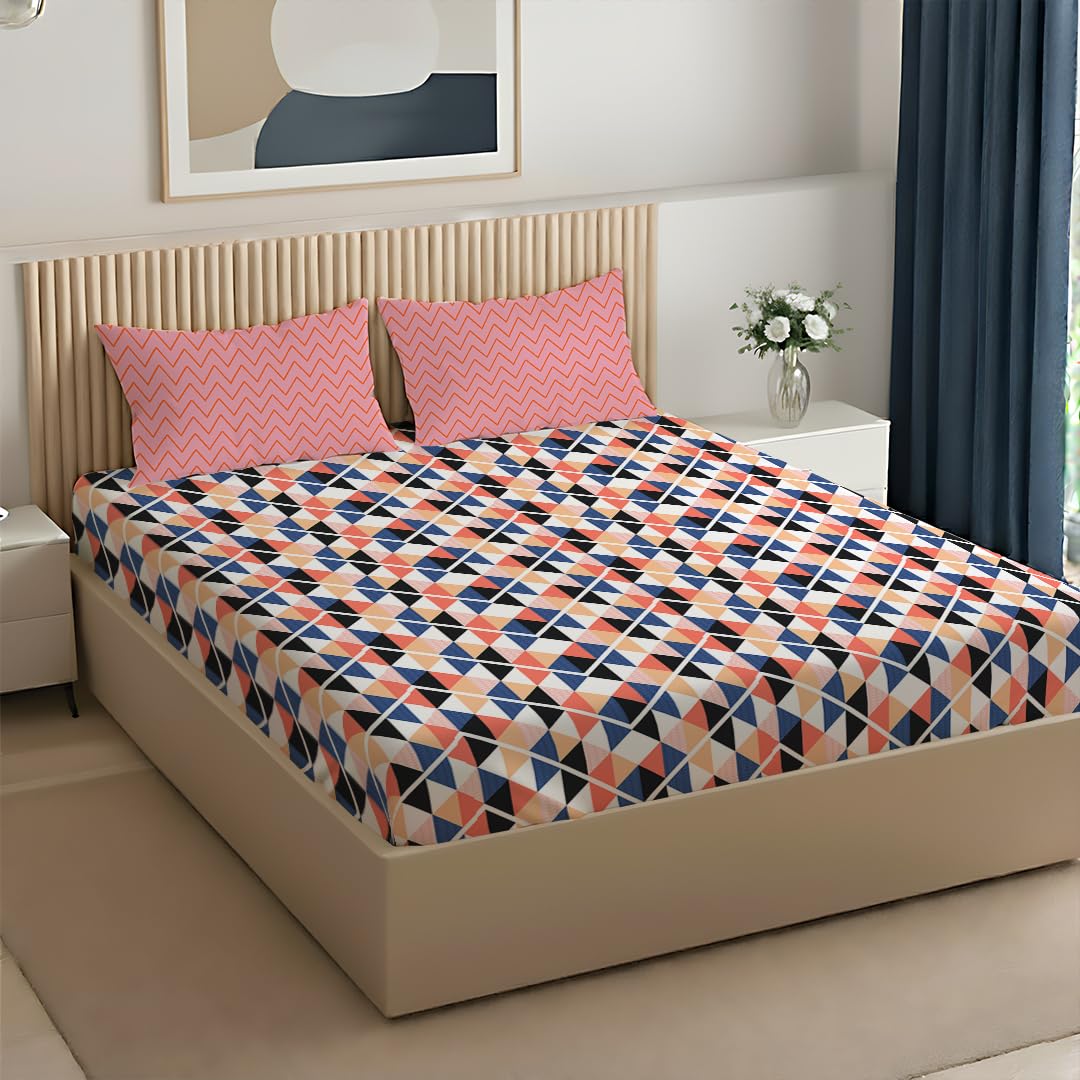 Bello Cotton Queen Bedsheet - Soft & Breathable -15