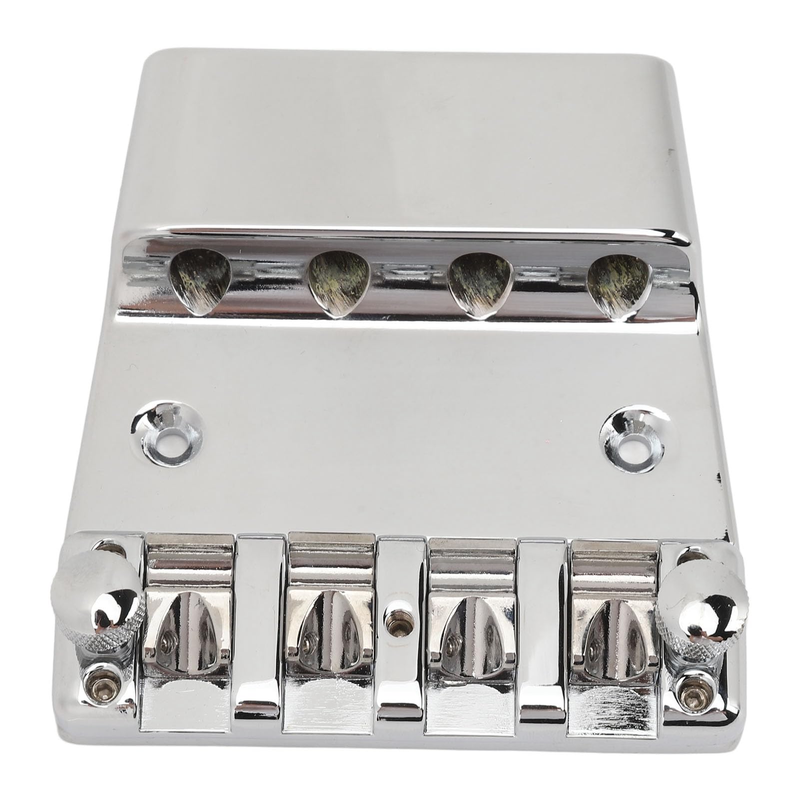 Generic Pont de Basse à Quatre Cordes en Métal, Excellente qualité Sonore, Pont de Guitare Professionnel pour L'enregistrement de Musique