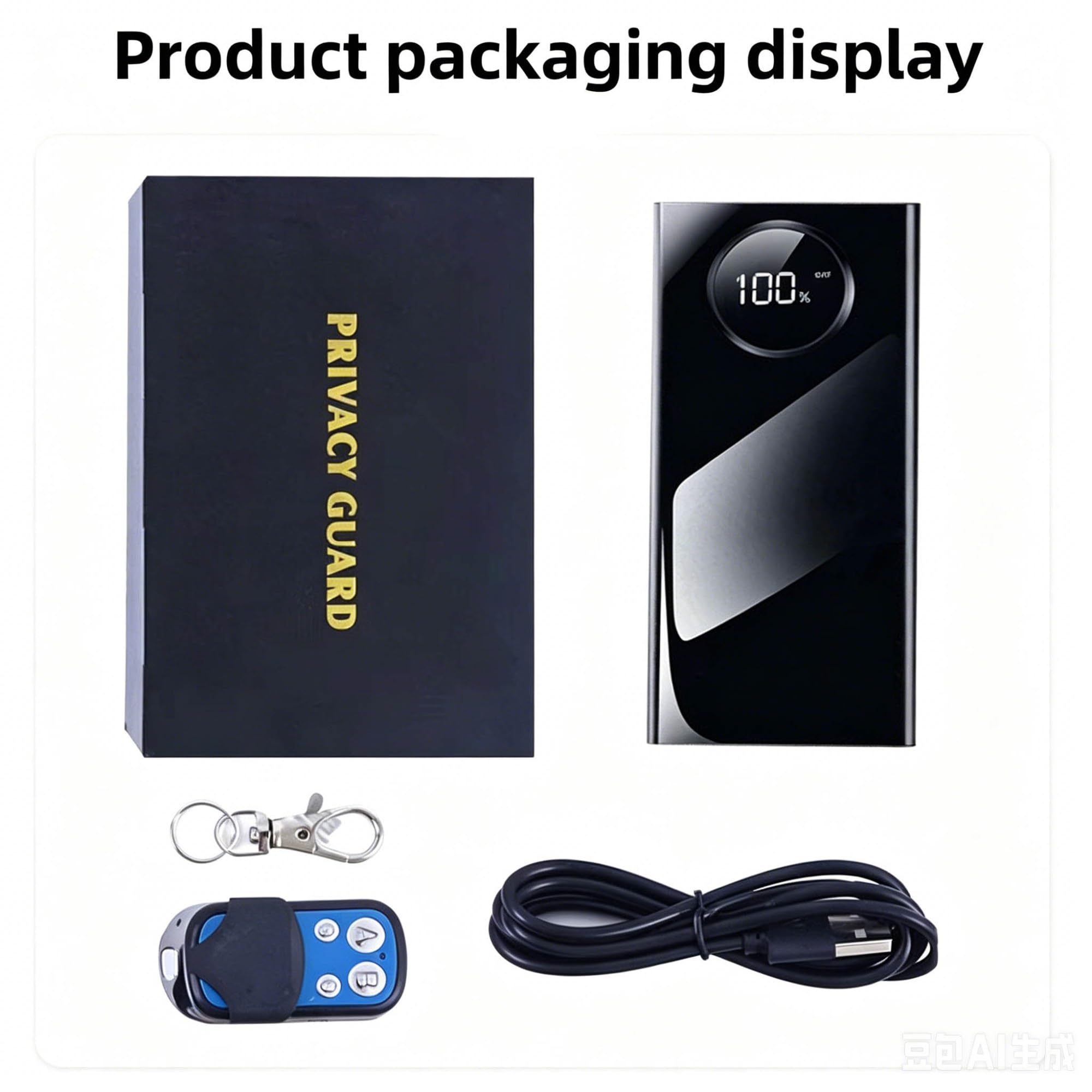 Dispositivo antigrabación, protector de privacidad de 360° con control remoto, batería de 9000 mAh y caja de aleación de aluminio, bloqueador antigrabador portátil