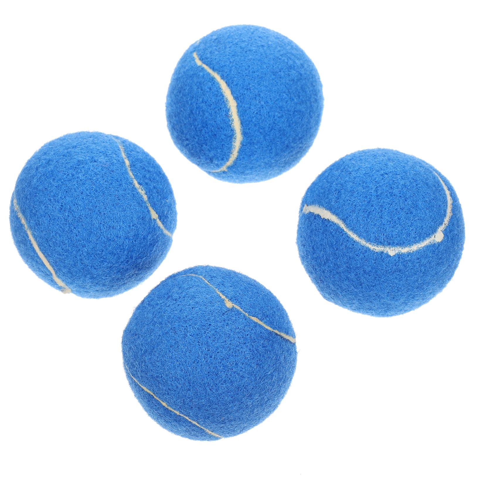 Jeux de tennis interactifs pour chiens en caoutchouc robuste - Lot de 2 sets (4 pièces)