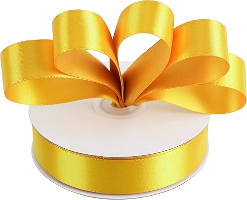 Vista 154 de MEEDEE Orange Satin Ribbon - 1.5 inch Double Faced Satin Ribbon, 50 Yards - Neon Tangerine - For Christmas, Thanksgiving, Halloween, Weddings