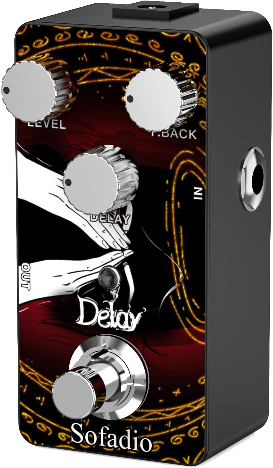 Sofadio Guitar Delay Pedal, True Bypass DC 9V Mini Single Nano Effect Pedals for Electric Guitars