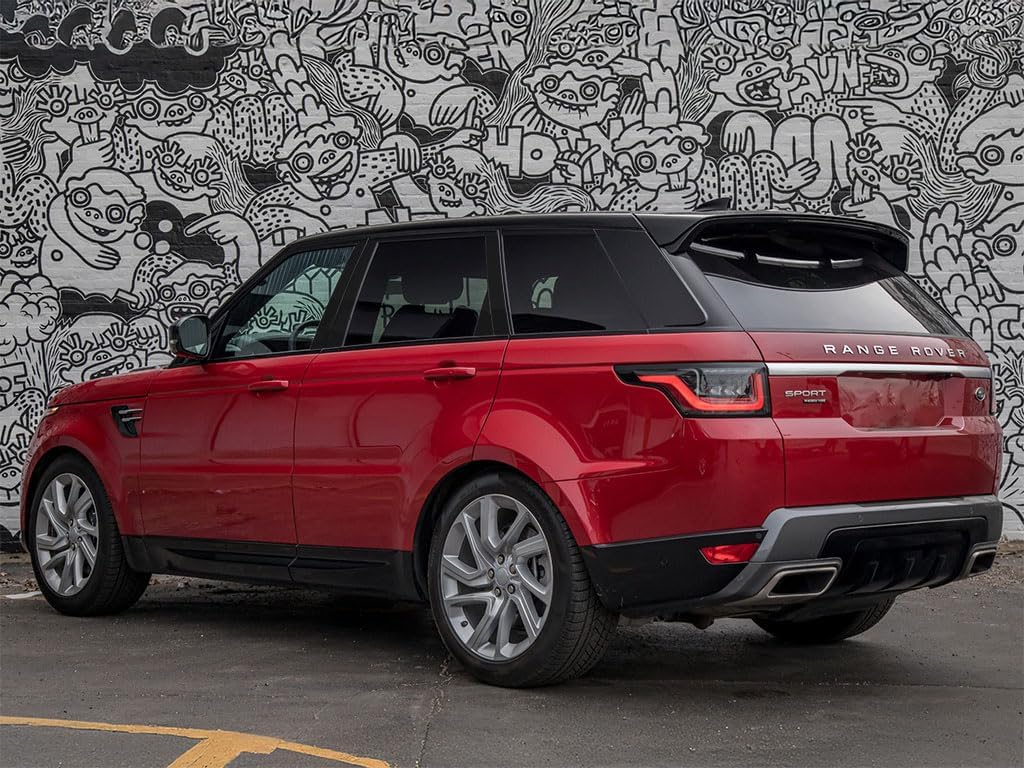 Rvinyl Pillar Post Pre Cut Window Trim Kits in Gloss Black Compatible with Land Rover Range Rover Sport 2014-2021 - Adhesive Backs