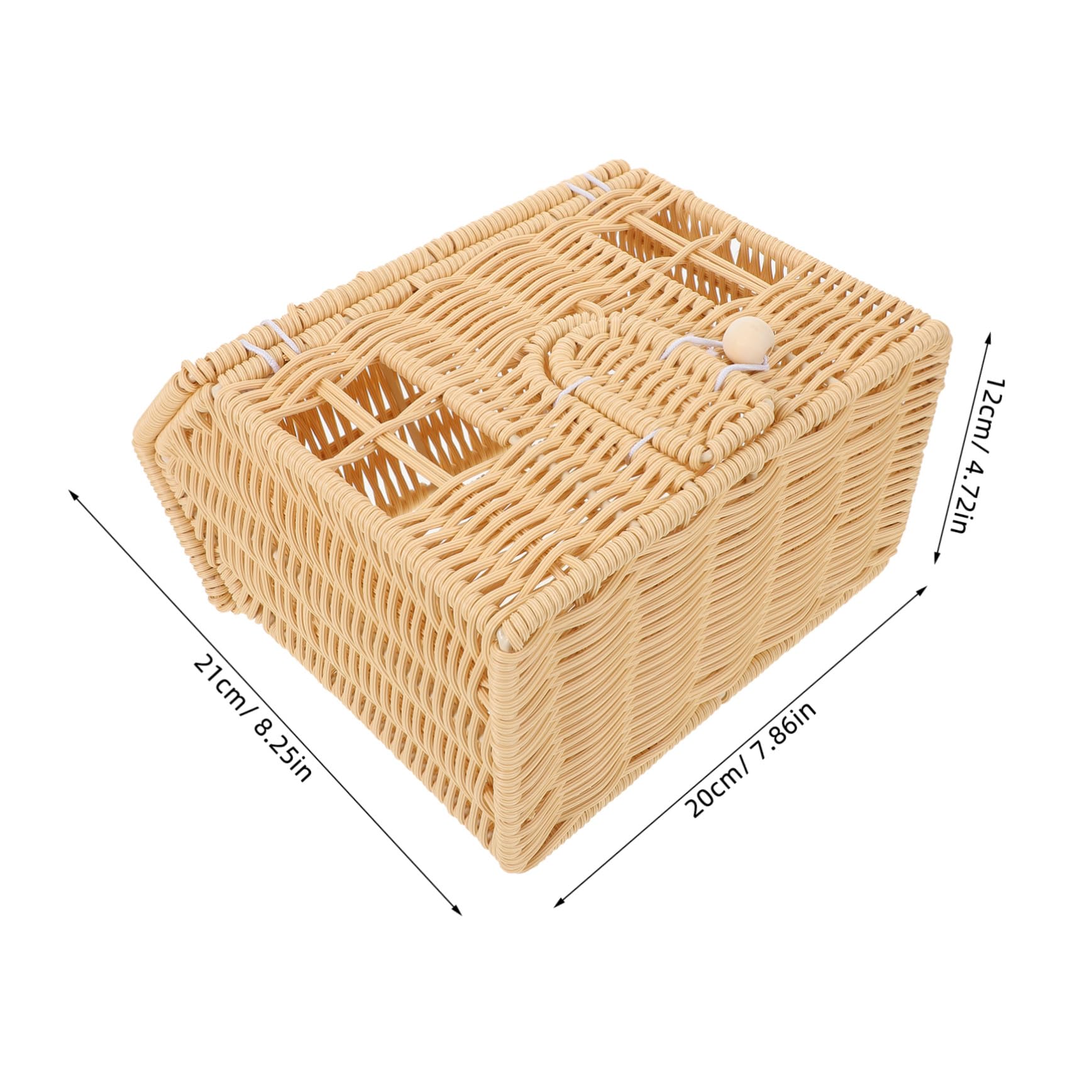 SOIMISS Cesta de Dulces Navideña Tejida Mano con Asa de Canasta de Casa de Ratán Imitación para Dulces y Regalos Decoración de Shower Canasta de Almacenamiento