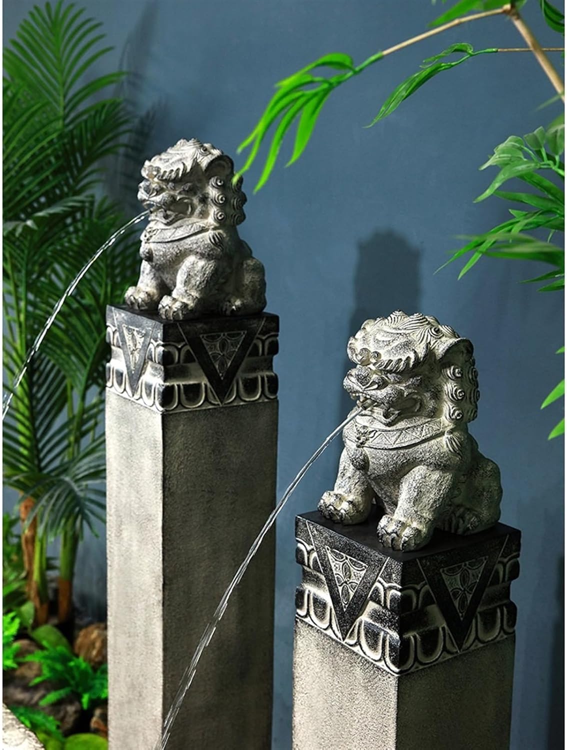 Modern Water Decoration Circulating Water Landscape, Indoor Fountain, Chinese Courtyard Landscape, Landing Fish Pond Water Tank Floor-Standing Fountains(S)