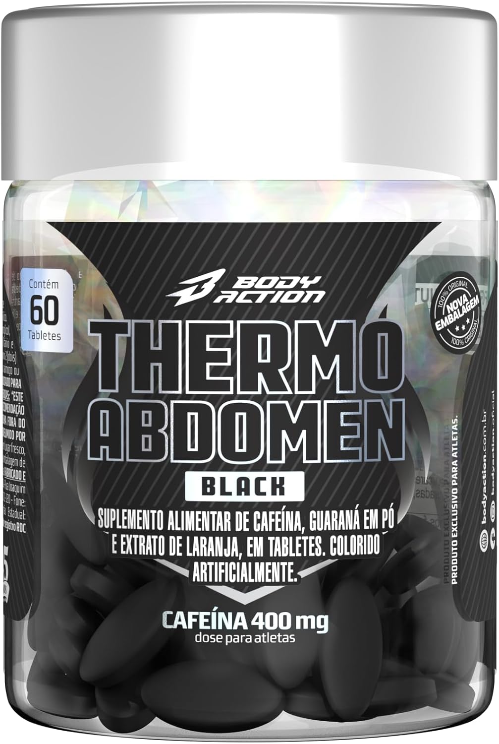 Thermo Abdomen Black Pote 60 Comprimidos Bodyaction