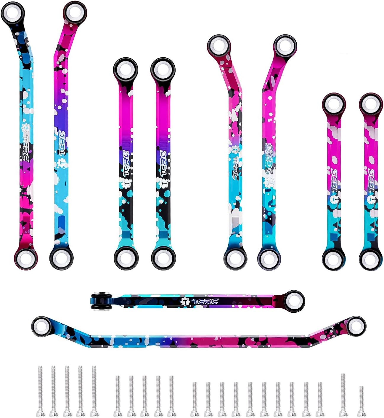 Splash Anodizing Aluminum High Clearance Chassis Links Set for Redcat Ascent-32 1/32 RC Crawler Car Upgrades