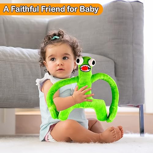 Miniatura 4 de TwCare Juguete de peluche verde para niños y adultos, jugando con la familia, juguetes de peluche suaves de peluche, peluches de cumpleaños, Acción