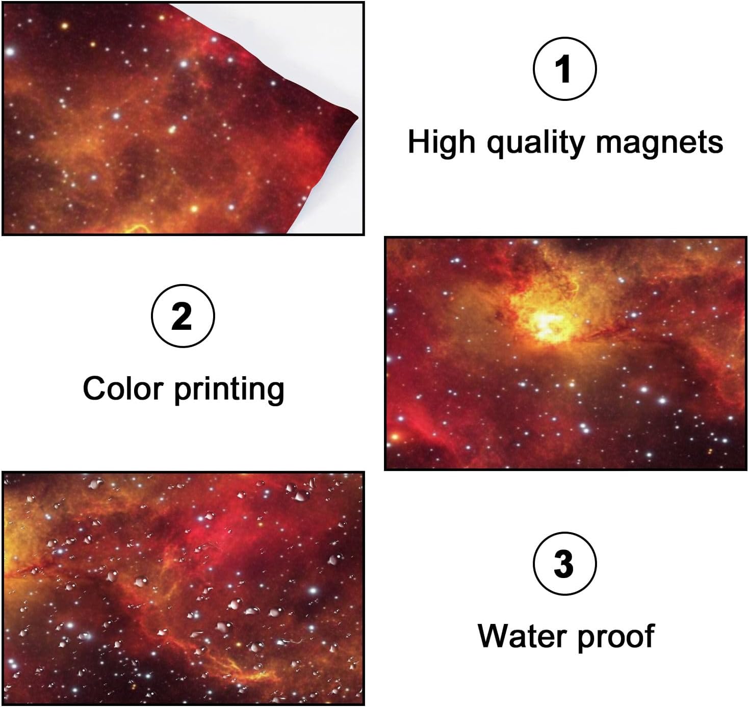 Fluorescent Light Covers for Ceiling Lights Red Nebula Easy to Install Magnetic Light Filter for Classroom Office Hospitals School Home Decor