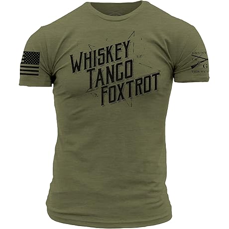 Grunt Style Whiskey Tango Foxtrot II T-Shirt for Men: Showcasing Patriotism with Style