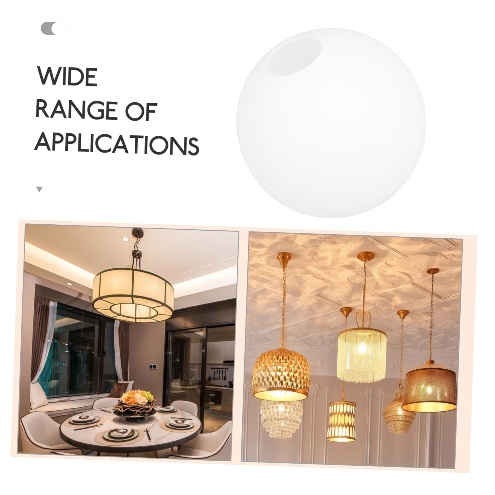 Luxshiny Lampenschirm Aus Milchglas – E27, Ersatz Für Decken-, Wand- & Pendelleuchten, Weiß, 13 Cm – Leicht, Vintage, Für Wohnzimmer, Flur & Schlafzimmer Glas Lampenschirm Ersatz